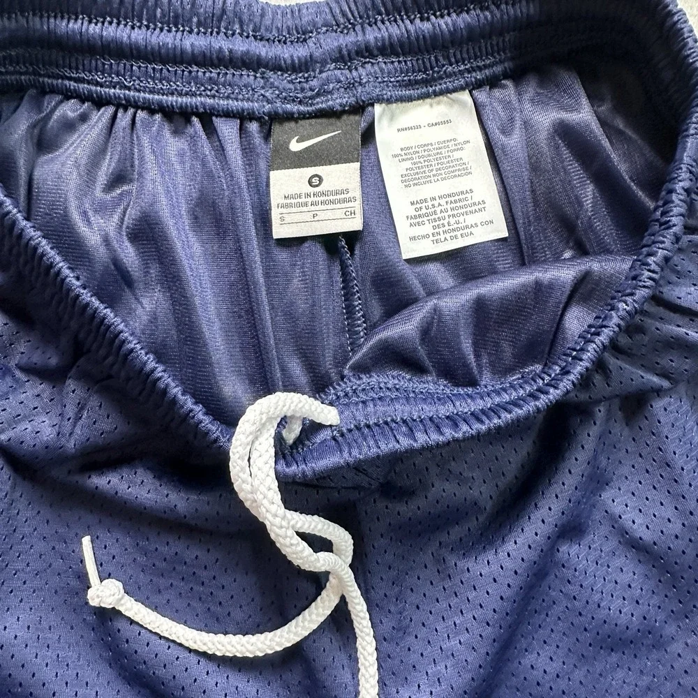 Nike Y2K Spell Out USA Track & Field Mesh Shorts Blue Nylon Mens Small